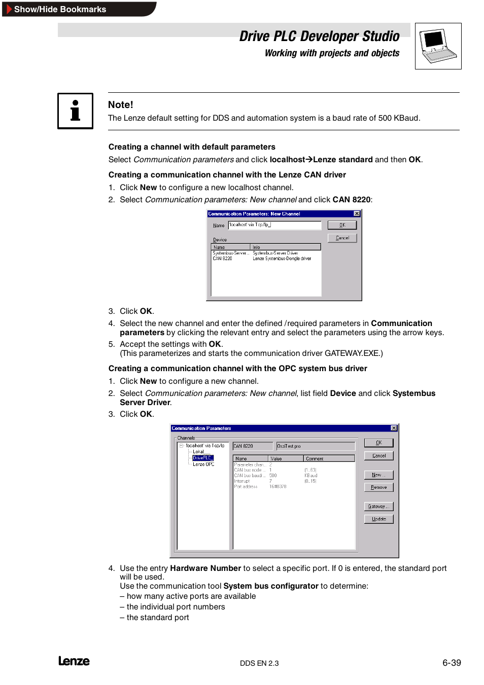 Drive plc developer studio | Lenze DDS v2.3 User Manual | Page 117 / 340