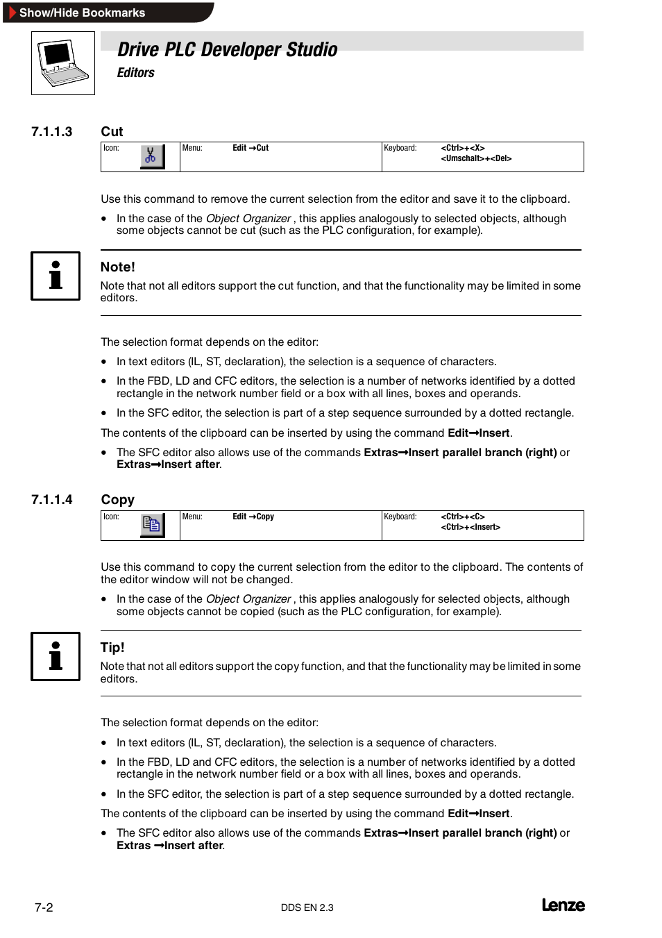 Drive plc developer studio | Lenze DDS v2.3 User Manual | Page 124 / 340