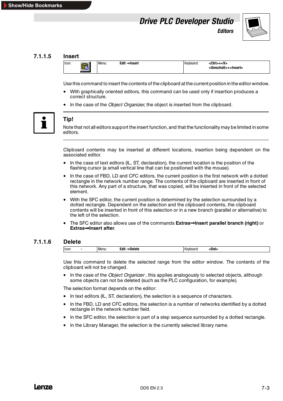 Drive plc developer studio | Lenze DDS v2.3 User Manual | Page 125 / 340