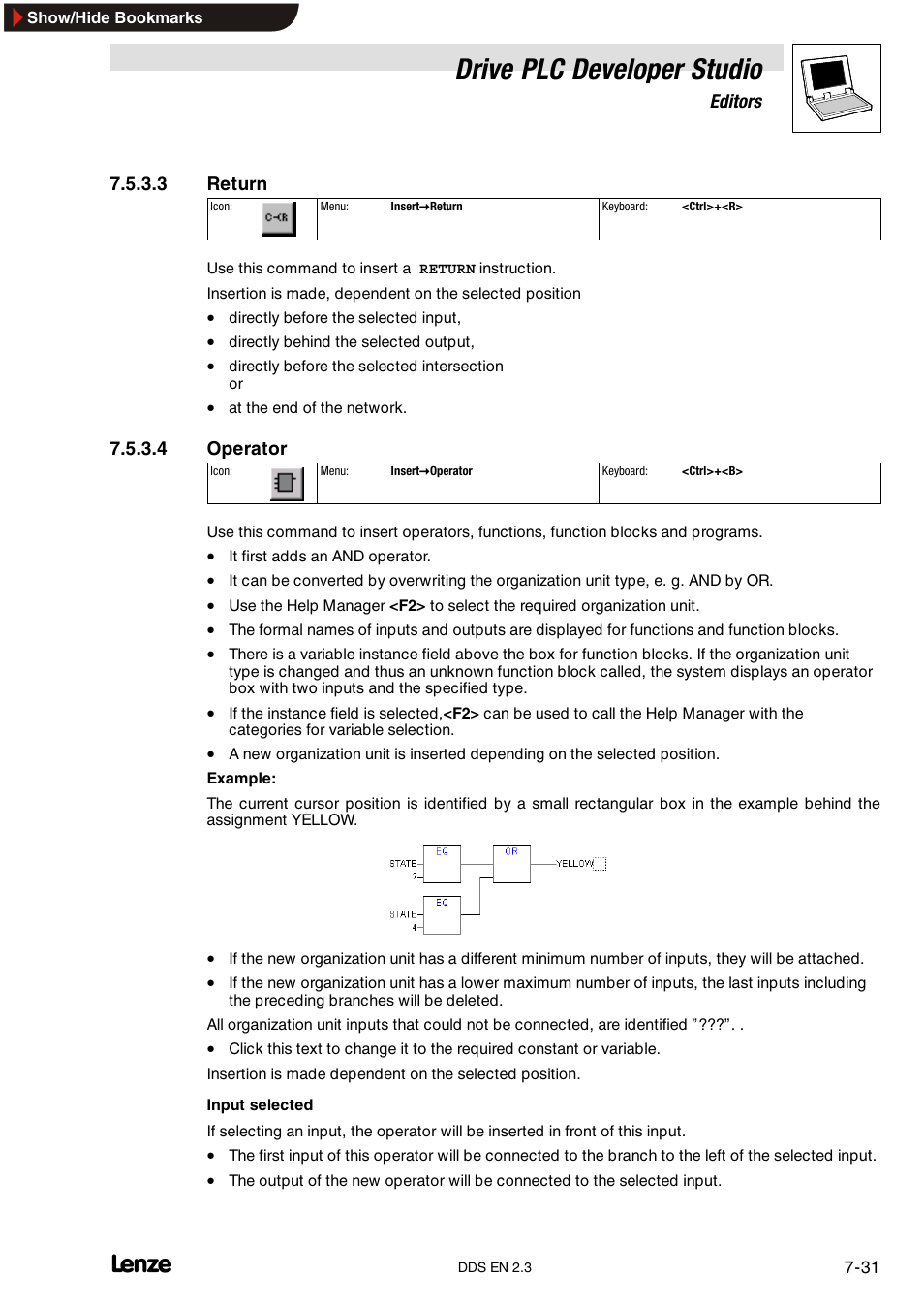 Drive plc developer studio | Lenze DDS v2.3 User Manual | Page 153 / 340