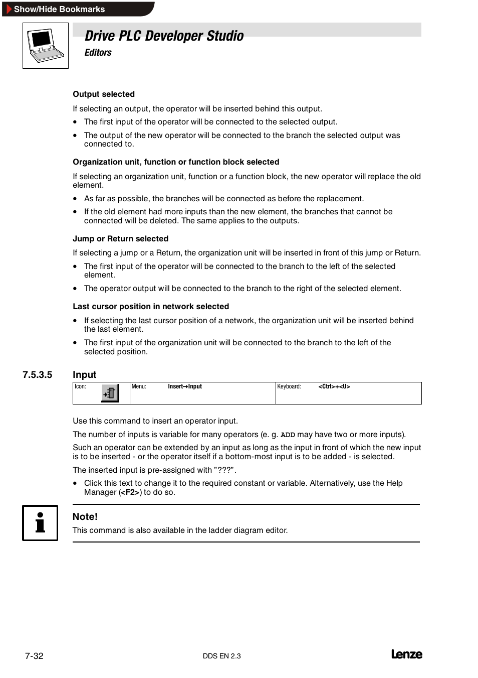 Drive plc developer studio | Lenze DDS v2.3 User Manual | Page 154 / 340