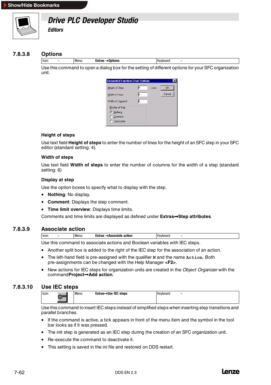 Drive plc developer studio | Lenze DDS v2.3 User Manual | Page 184 / 340