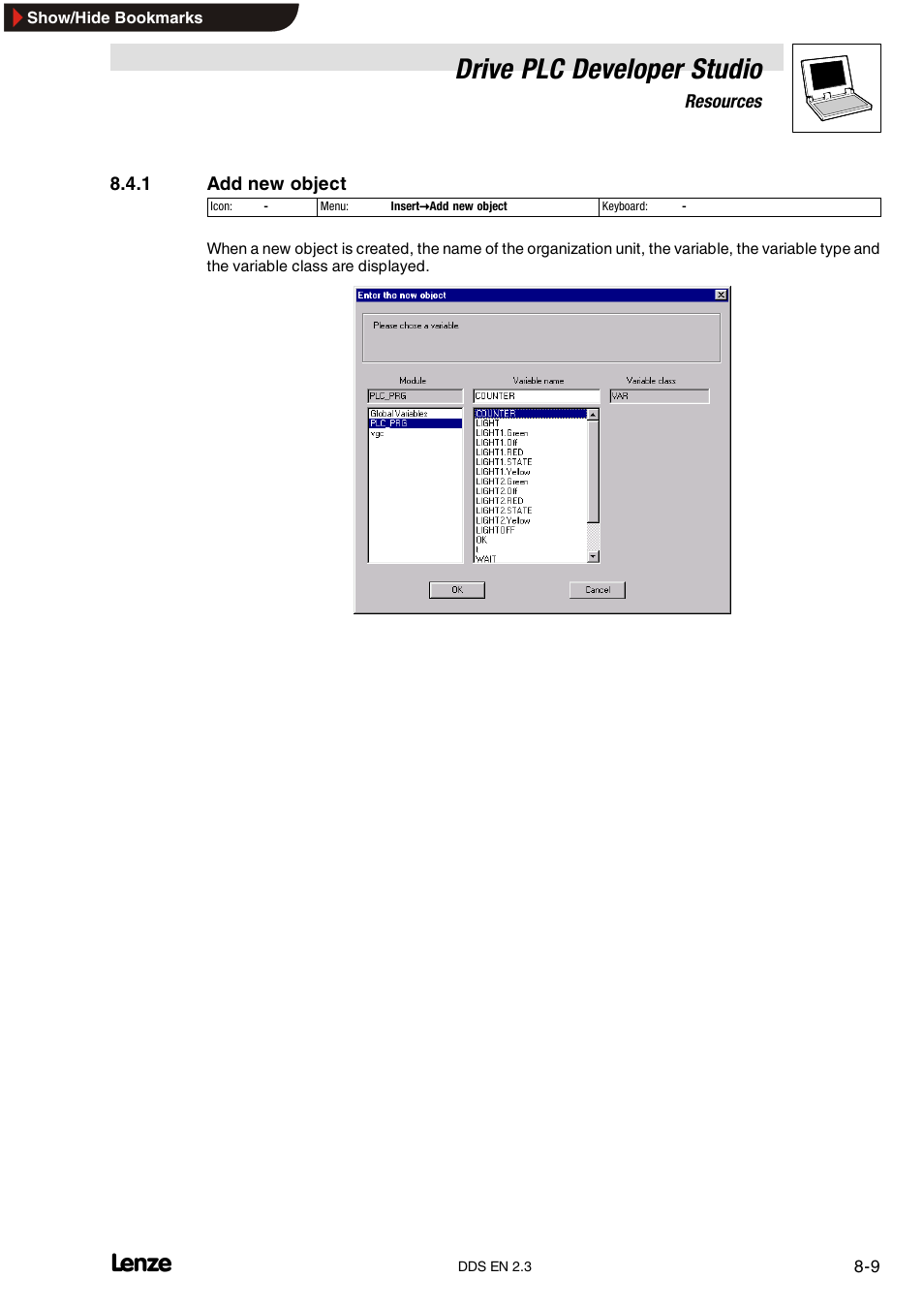 Drive plc developer studio | Lenze DDS v2.3 User Manual | Page 199 / 340