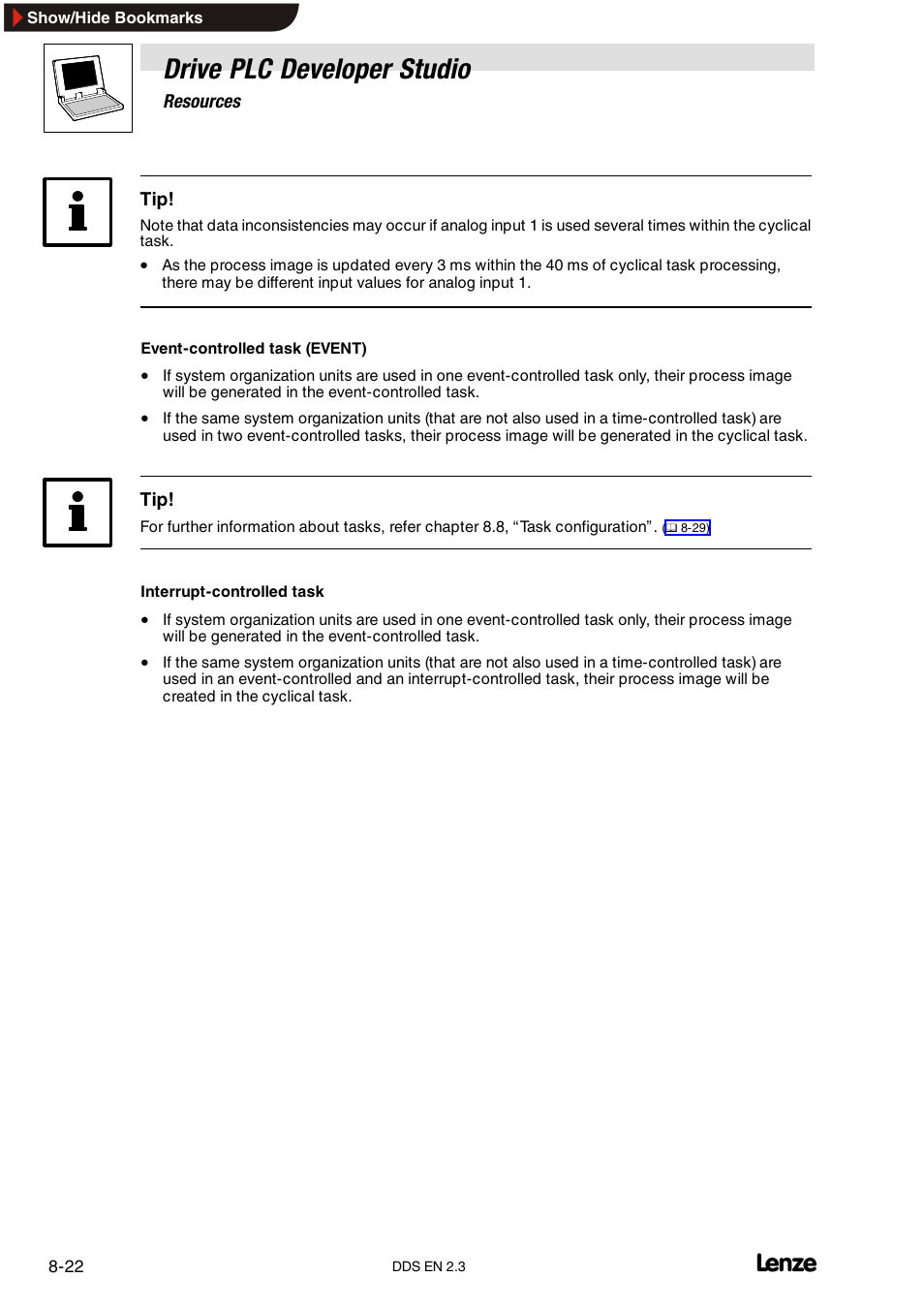 Drive plc developer studio | Lenze DDS v2.3 User Manual | Page 212 / 340