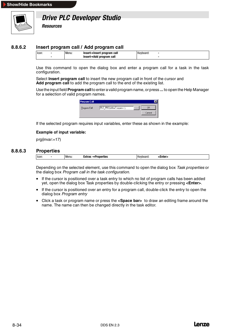 Drive plc developer studio | Lenze DDS v2.3 User Manual | Page 224 / 340