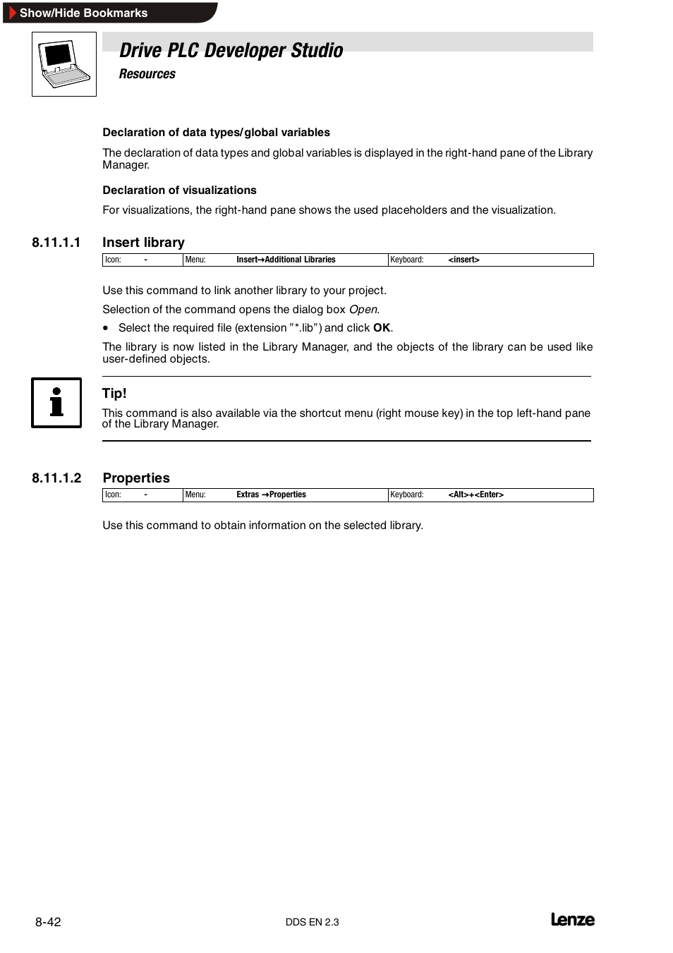 Drive plc developer studio | Lenze DDS v2.3 User Manual | Page 232 / 340