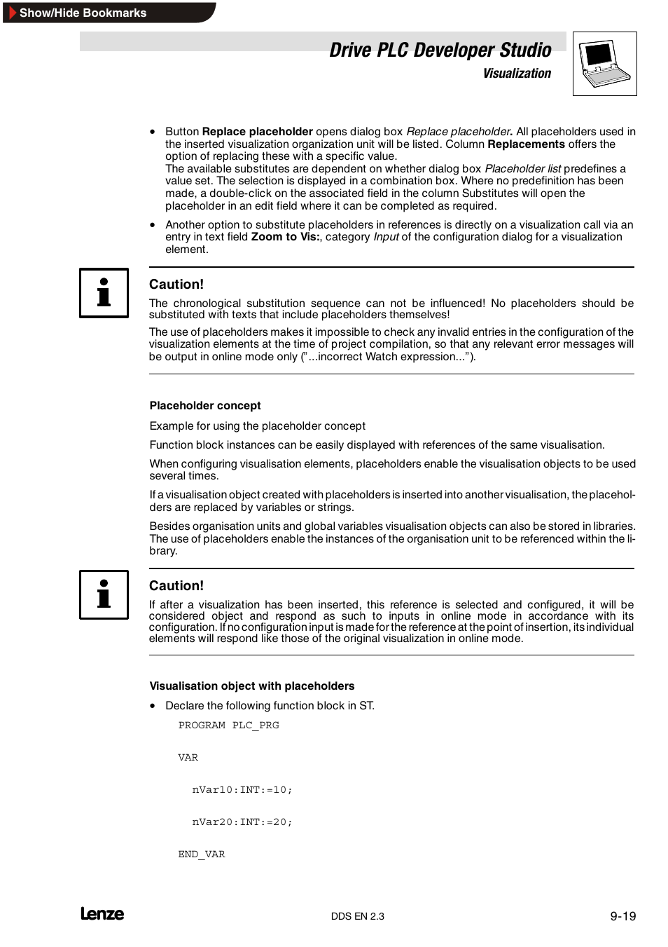 Drive plc developer studio | Lenze DDS v2.3 User Manual | Page 253 / 340