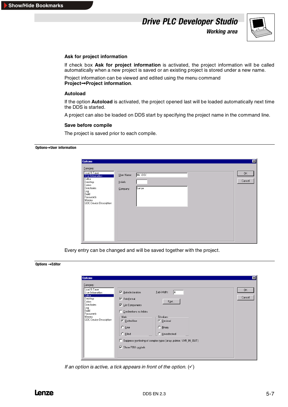 Drive plc developer studio | Lenze DDS v2.3 User Manual | Page 67 / 340