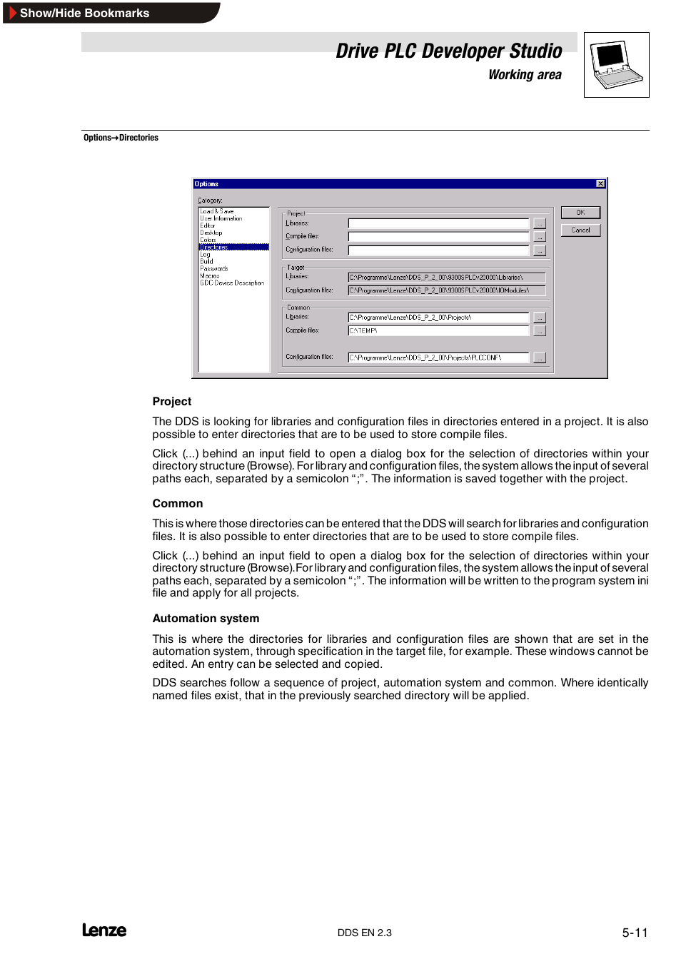 Drive plc developer studio | Lenze DDS v2.3 User Manual | Page 71 / 340