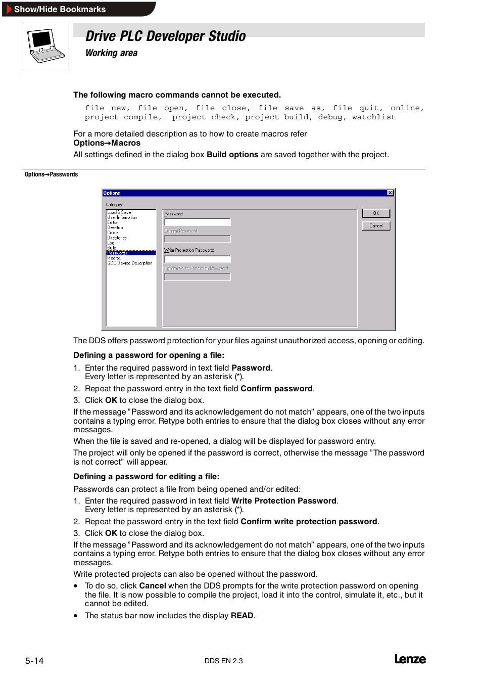 Drive plc developer studio | Lenze DDS v2.3 User Manual | Page 74 / 340