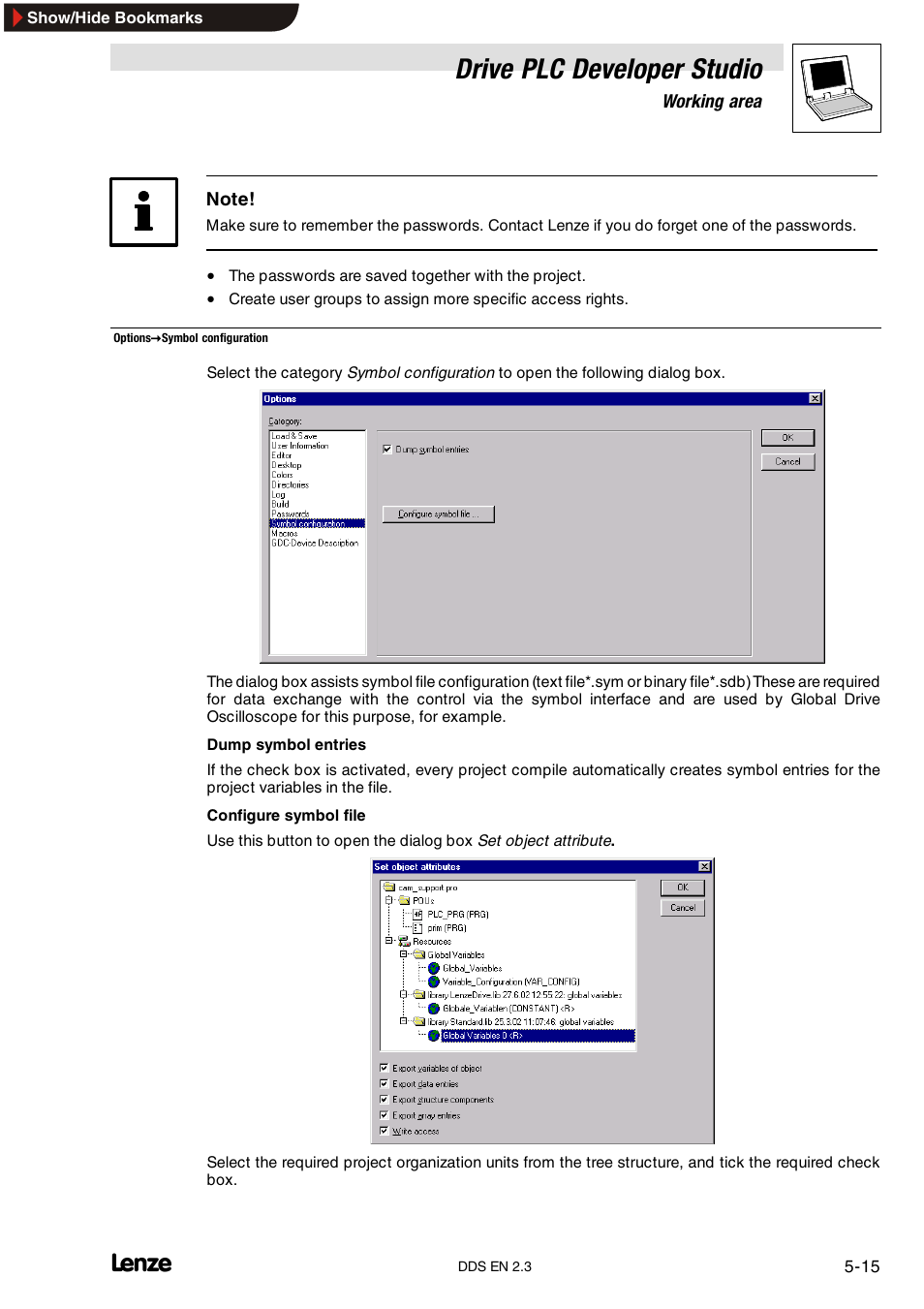 Drive plc developer studio | Lenze DDS v2.3 User Manual | Page 75 / 340