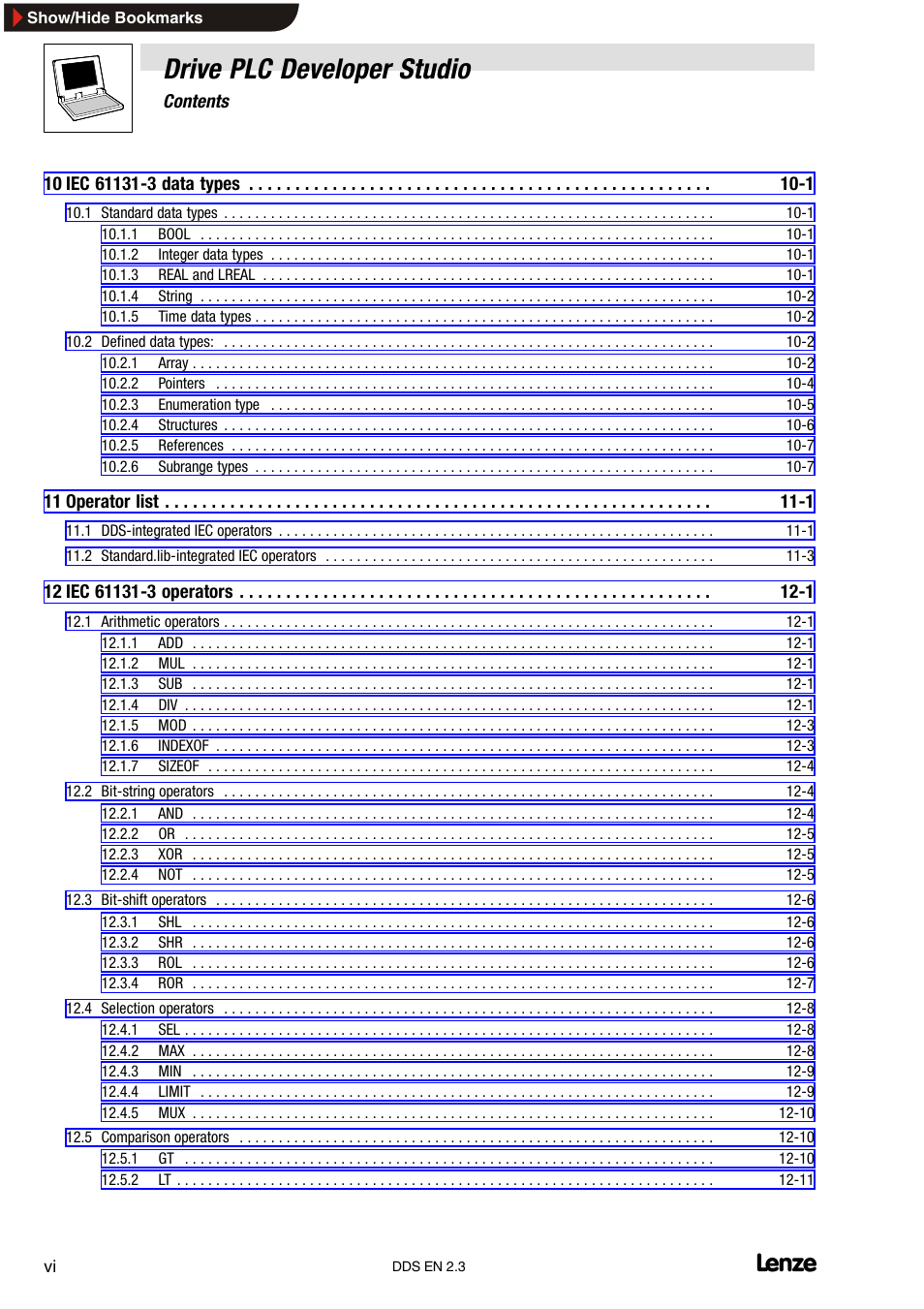 Drive plc developer studio | Lenze DDS v2.3 User Manual | Page 8 / 340