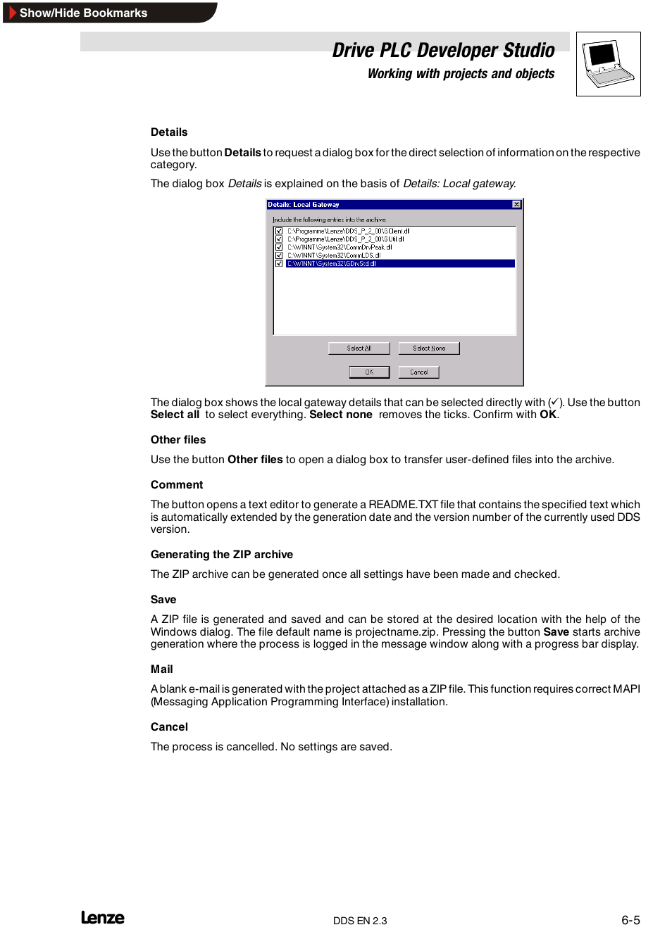 Drive plc developer studio | Lenze DDS v2.3 User Manual | Page 83 / 340