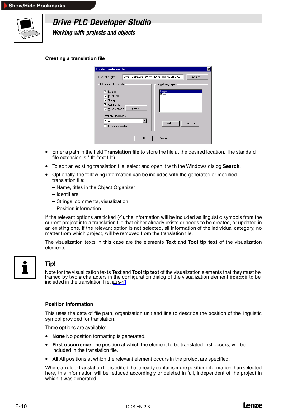Drive plc developer studio | Lenze DDS v2.3 User Manual | Page 88 / 340