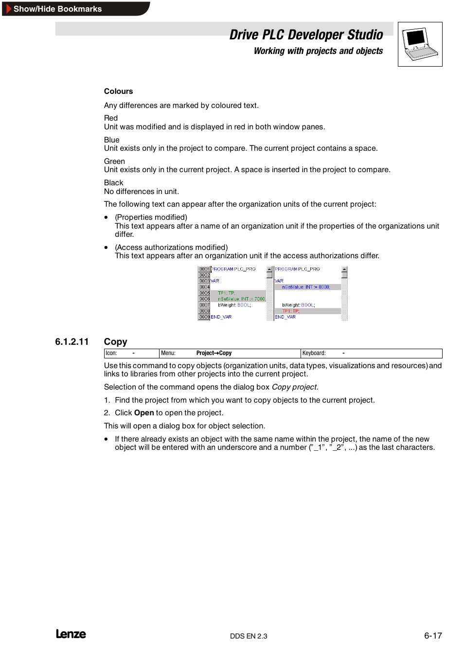 Drive plc developer studio | Lenze DDS v2.3 User Manual | Page 95 / 340