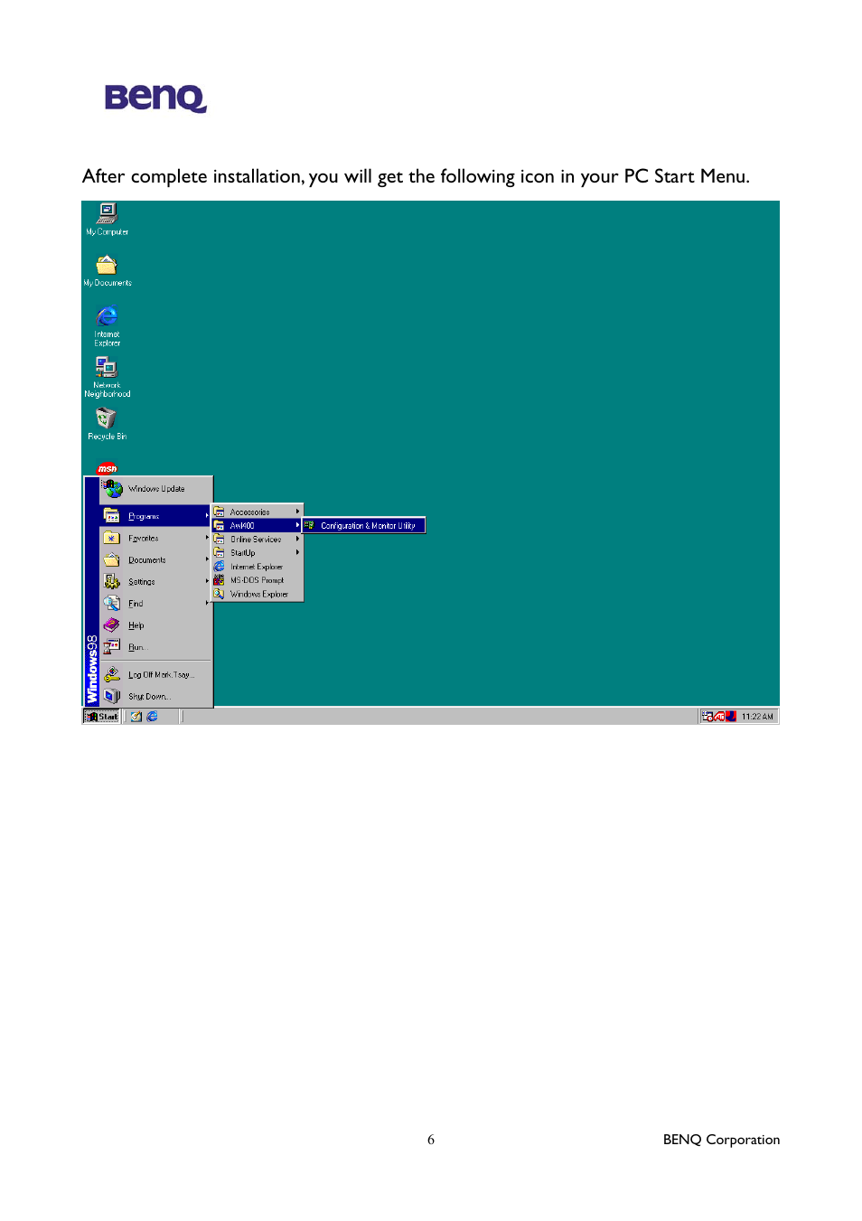 BenQ AWL400 User Manual | Page 10 / 22