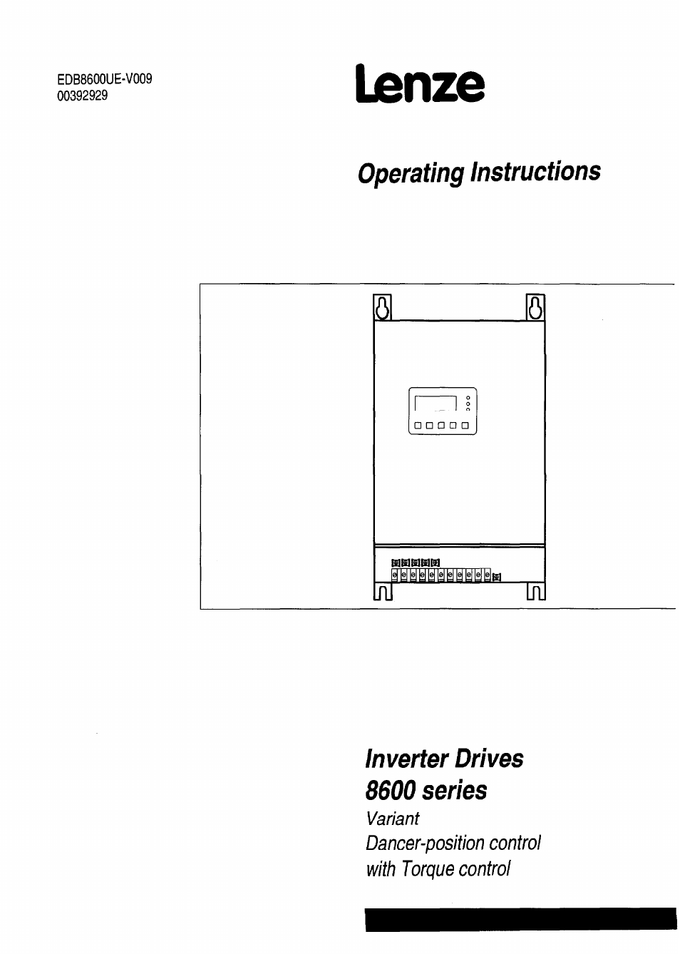 Lenze 8615E User Manual | 158 pages
