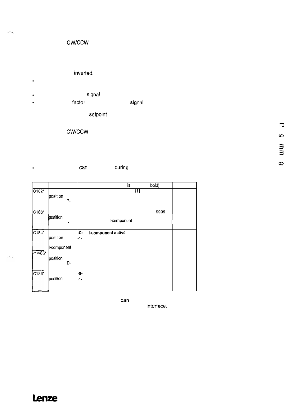 Unwinding from above or from below, 9 setting of the pid controller | Lenze 8615E User Manual | Page 115 / 158