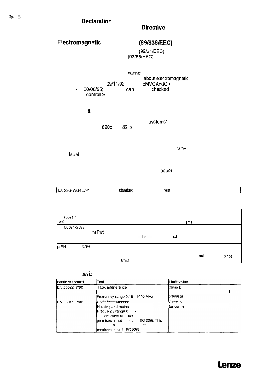 Lenze 8615E User Manual | Page 18 / 158