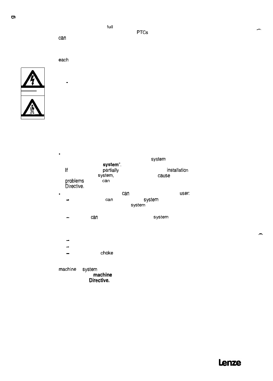 1 motor protection, 2 installation in compliance with emc | Lenze 8615E User Manual | Page 26 / 158