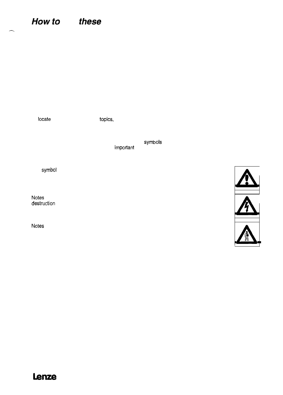 Use operating, Lnstructions | Lenze 8615E User Manual | Page 3 / 158