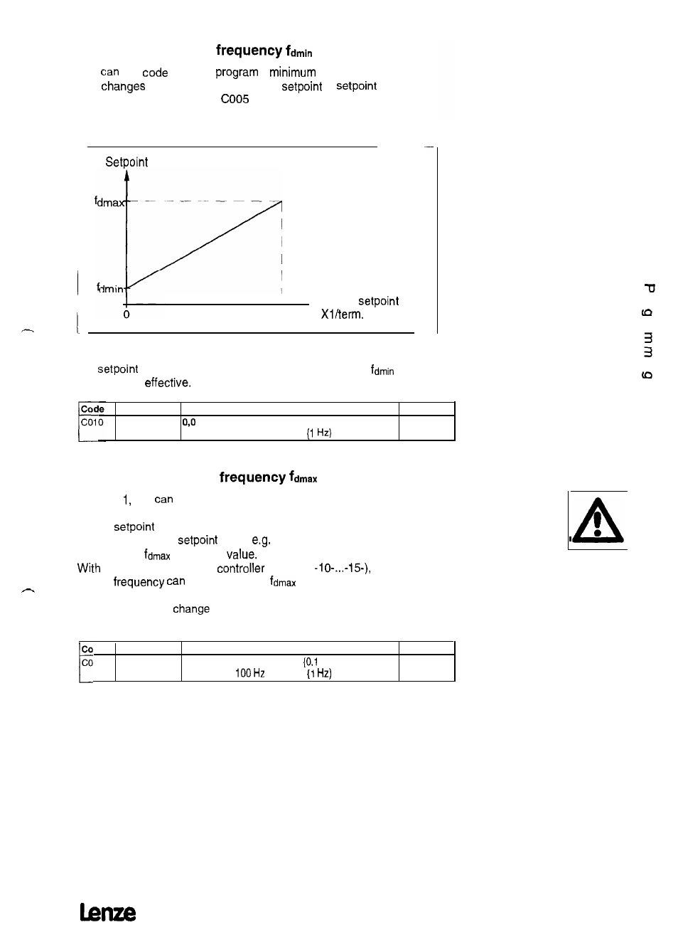8 minimum field, 9 maximum field | Lenze 8615E User Manual | Page 75 / 158