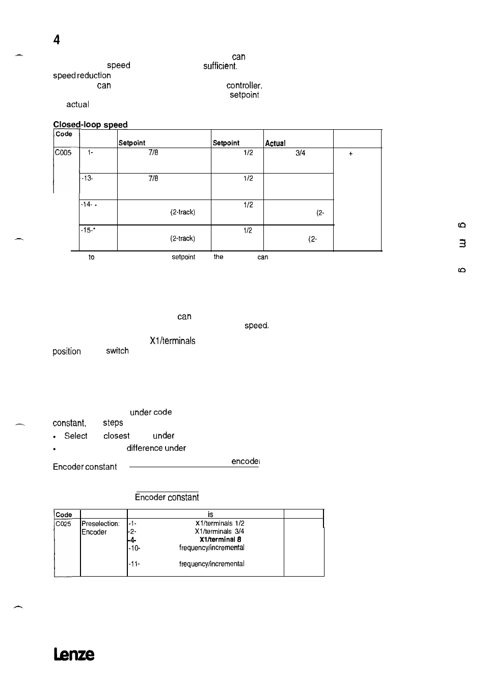 Closed-loop speed control, 1 analog act. value, 2 digital act. value | Lenze 8615E User Manual | Page 77 / 158