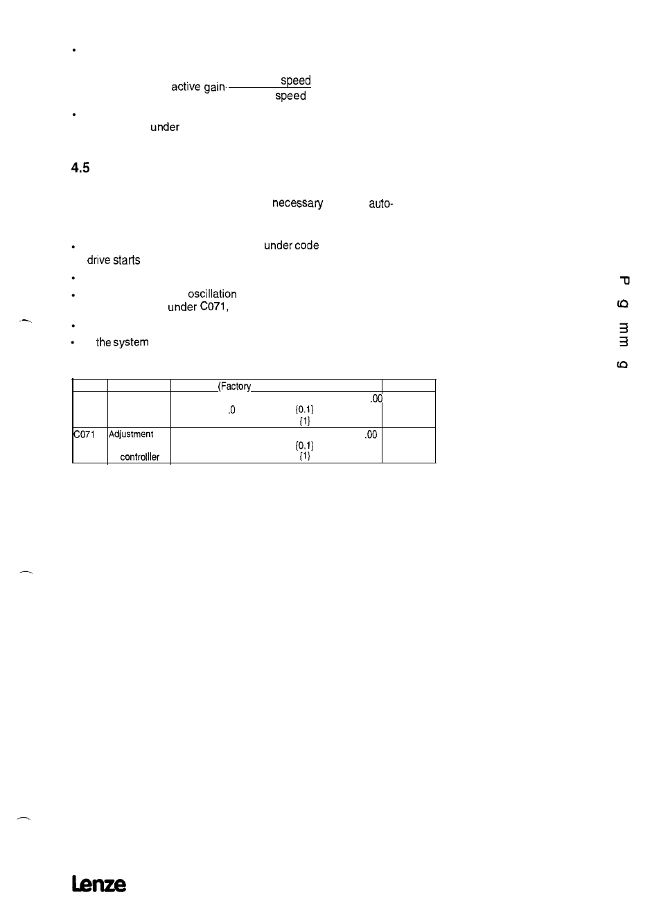 Setting of the controller parameters | Lenze 8615E User Manual | Page 81 / 158