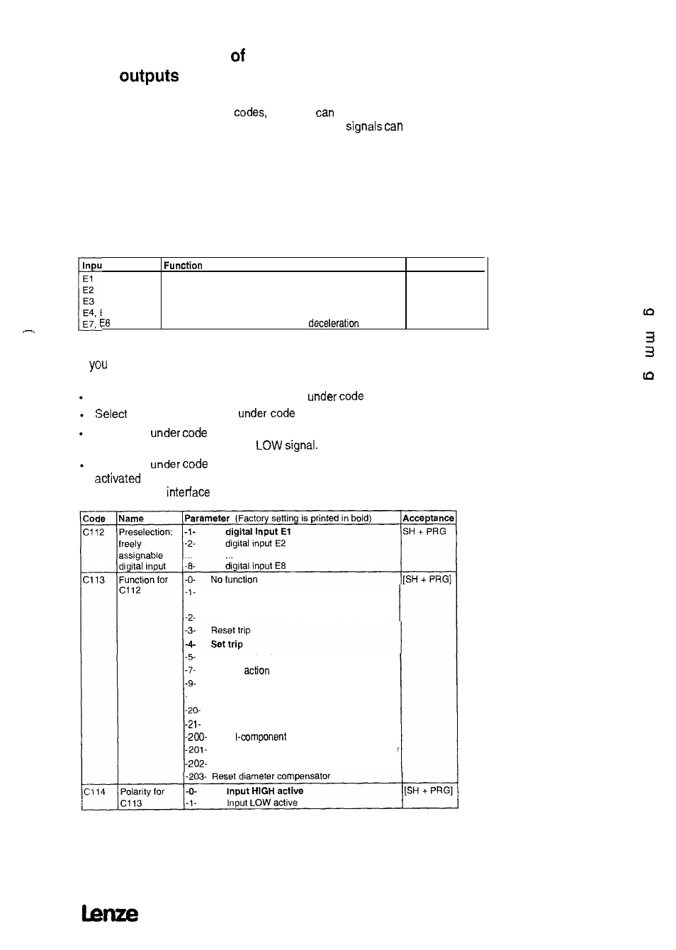 5programming the freely assignable inputs and, 1 freely assignable digital inputs | Lenze 8615E User Manual | Page 83 / 158