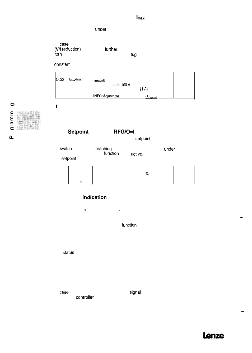 2 maximum current reached, 3 reached, 4 fault trip | 5 ready, rdy, 6 pulse inhibit, imp | Lenze 8615E User Manual | Page 94 / 158