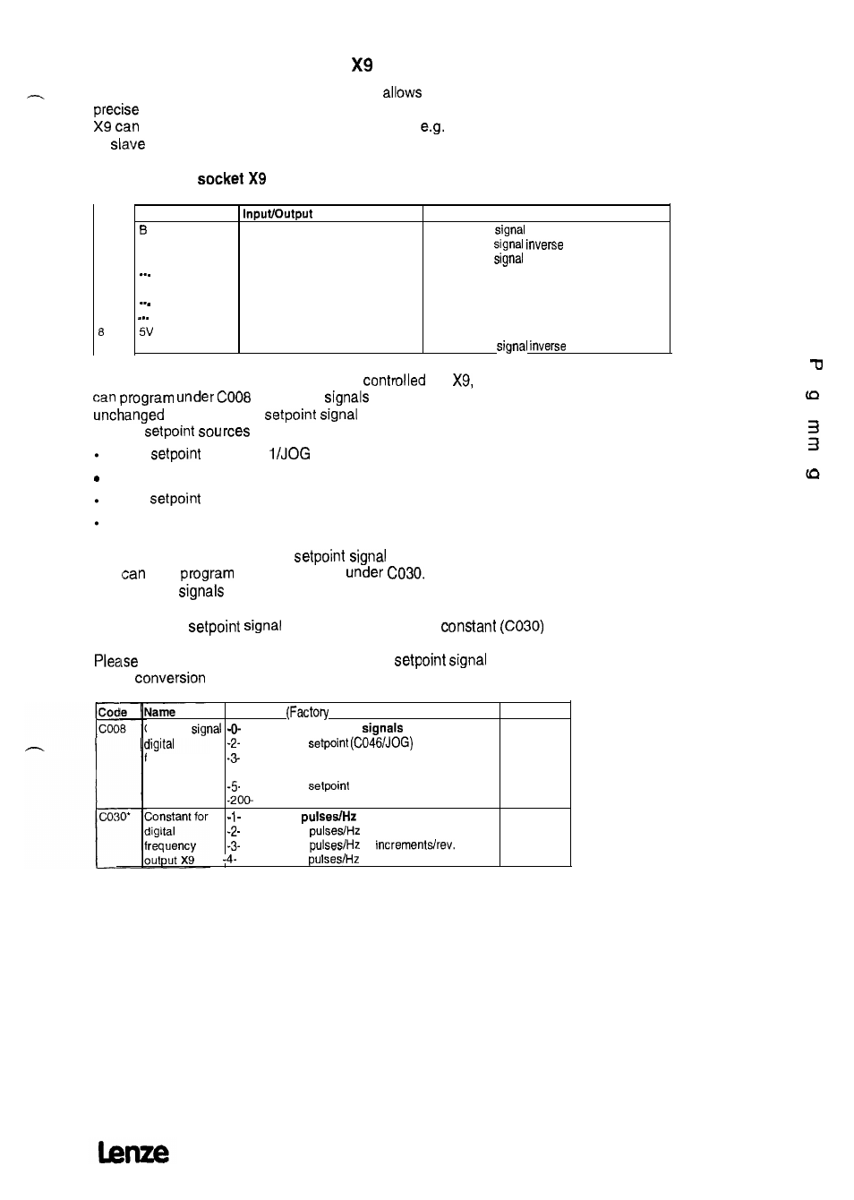 6 digital frequency output (option) | Lenze 8615E User Manual | Page 97 / 158