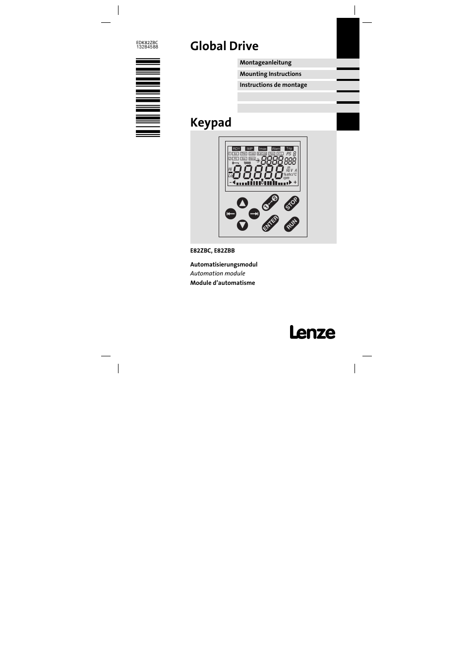 Lenze E82ZBC User Manual | 102 pages
