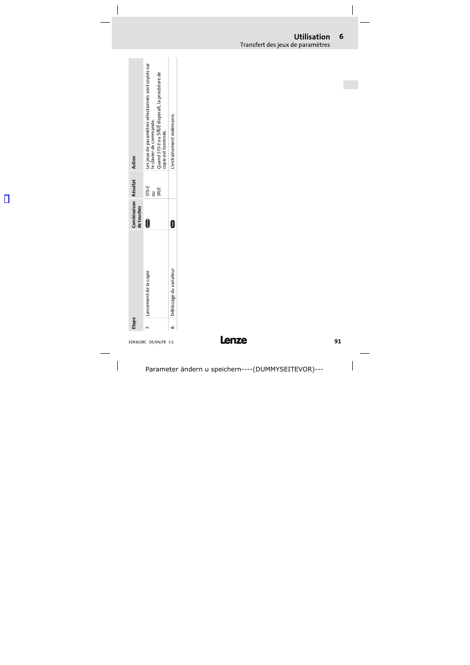 Utilisation | Lenze E82ZBC User Manual | Page 91 / 102