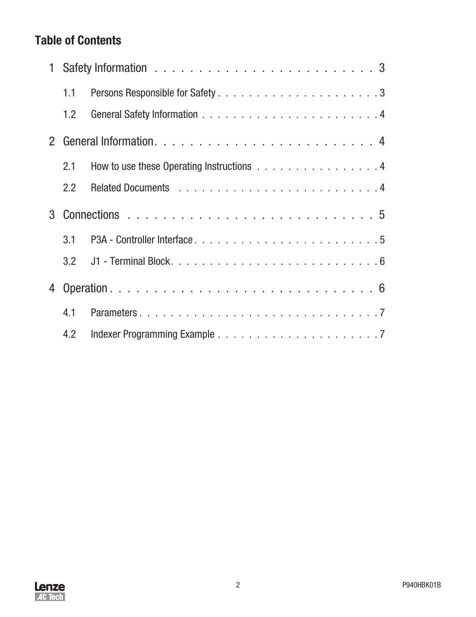 Lenze E94P v2.0 User Manual | Page 2 / 9