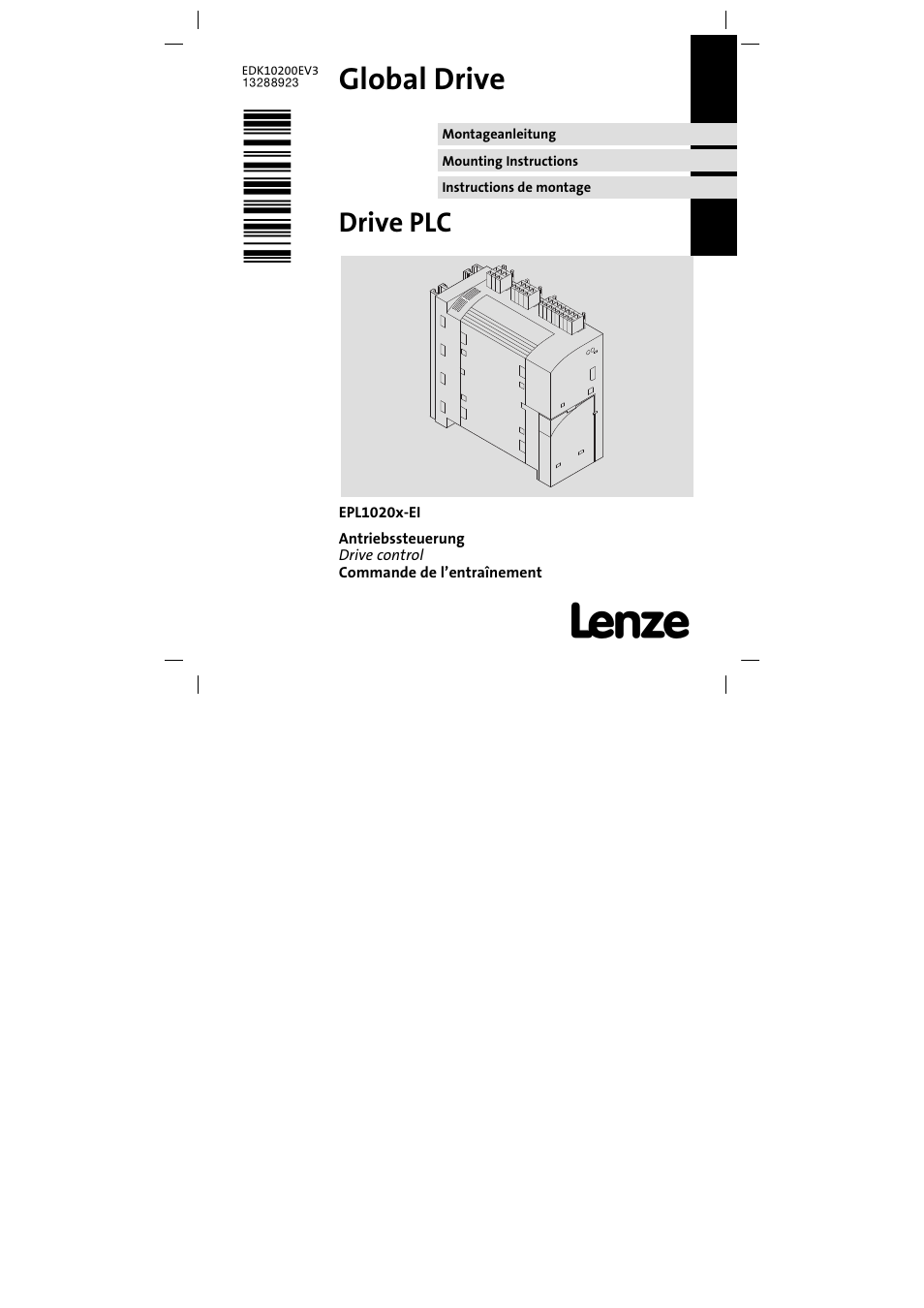 Lenze EPL1020x−EI User Manual | 110 pages