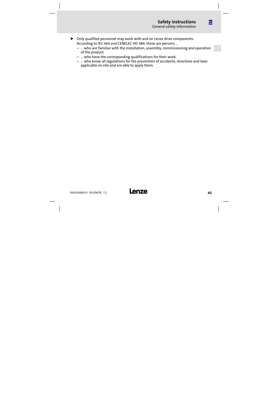 Lenze EPL1020x−EI User Manual | Page 45 / 110