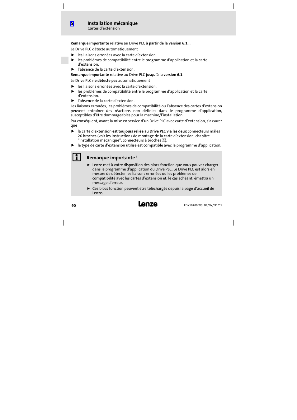 Lenze EPL1020x−EI User Manual | Page 90 / 110