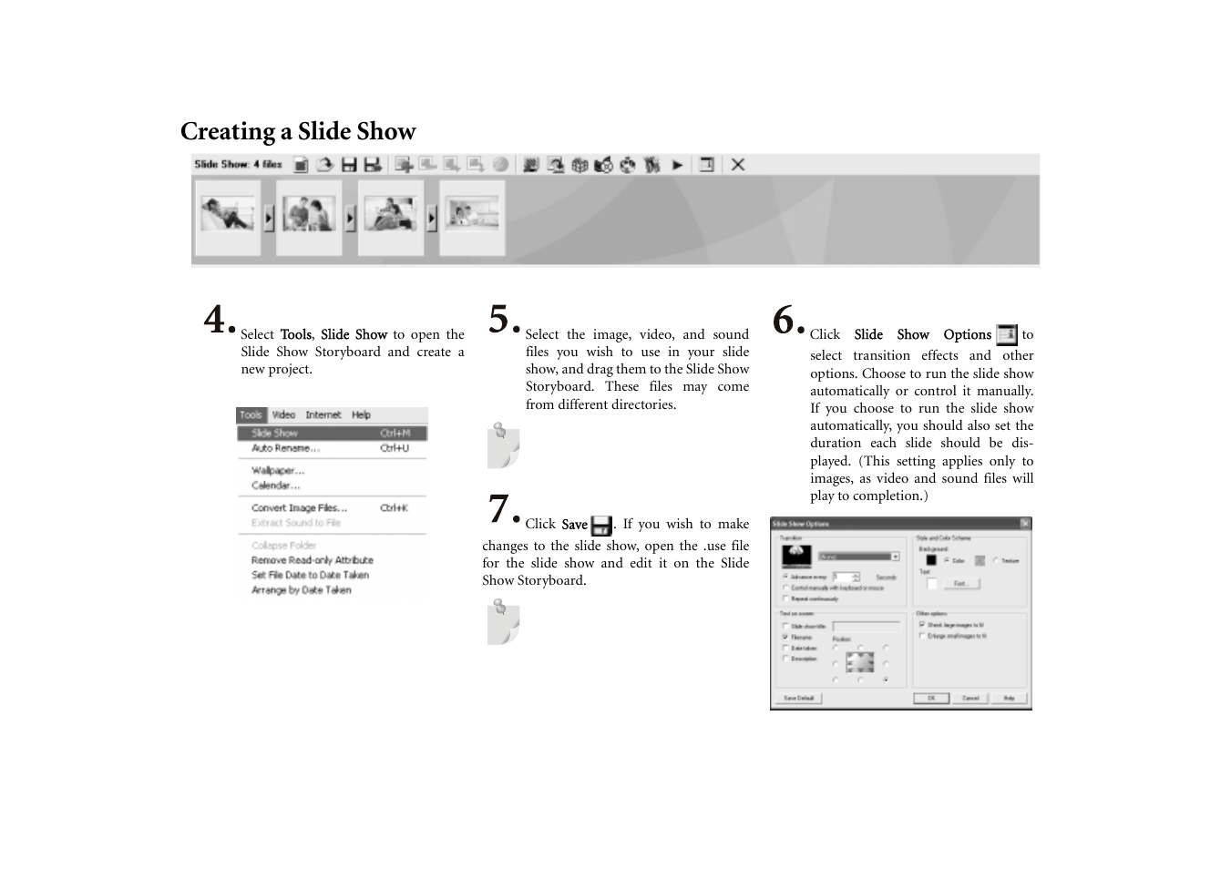 Creating a slide show | BenQ Joybook 5000 User Manual | Page 22 / 40