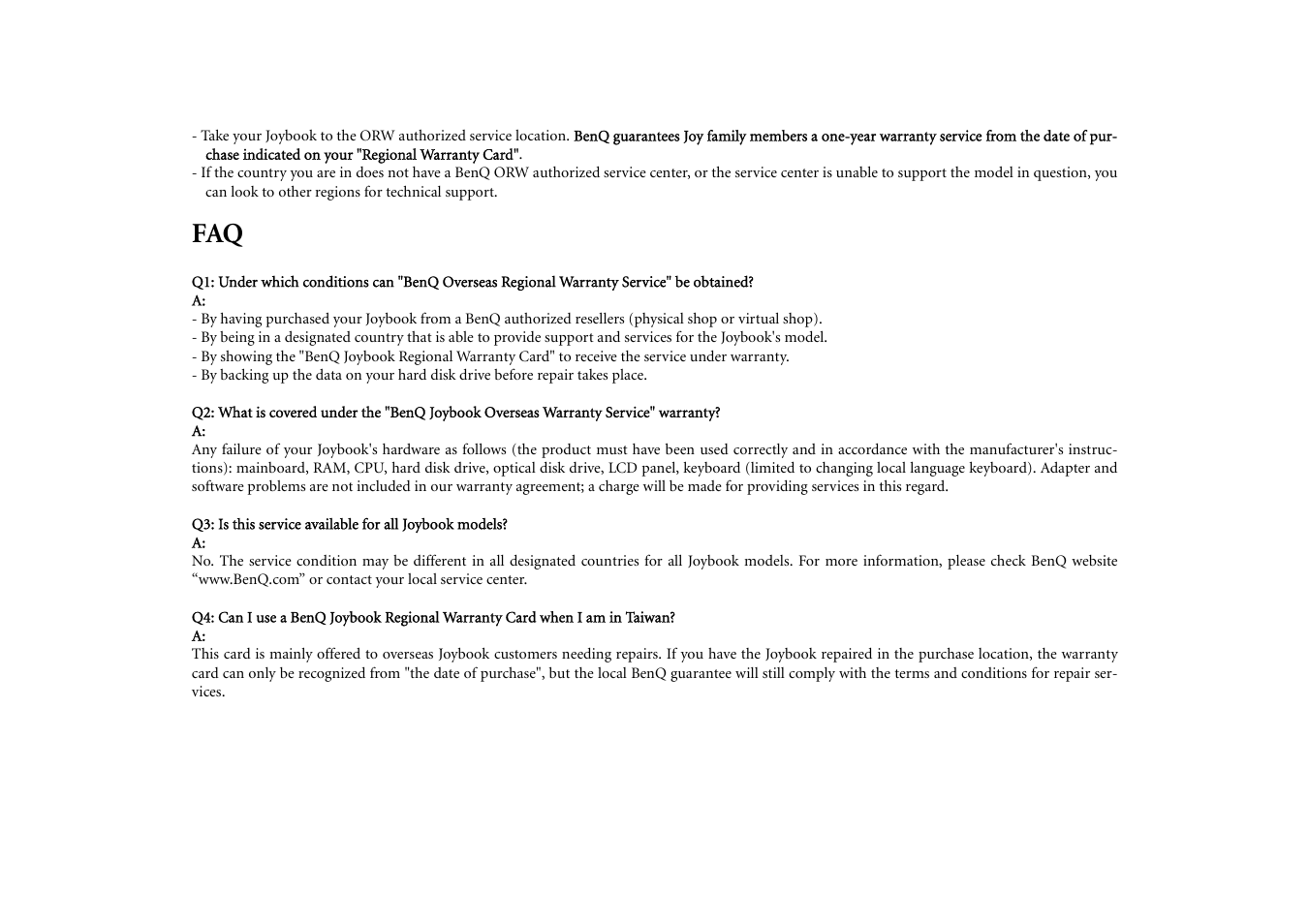 BenQ Joybook 5000 User Manual | Page 39 / 40