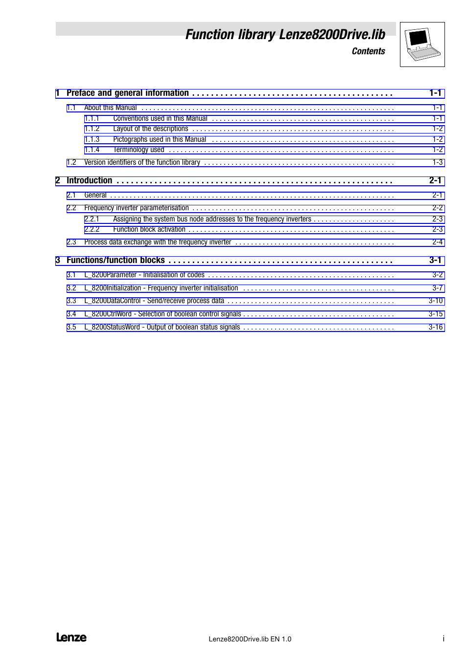 Lenze DDS Function library 8200 Drive User Manual | Page 3 / 28