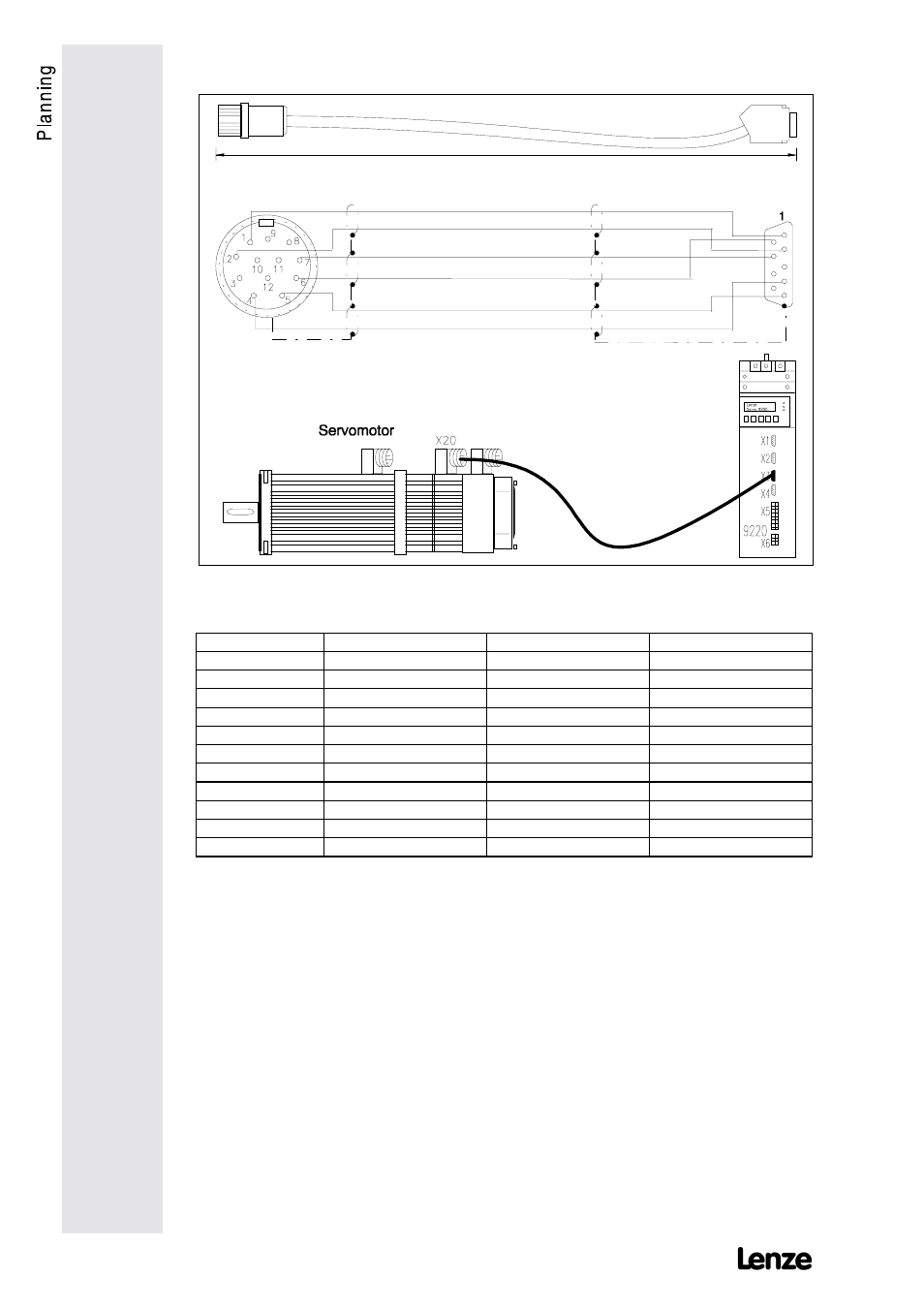 System cables for resolver x3 | Lenze 9228E User Manual | Page 38 / 84