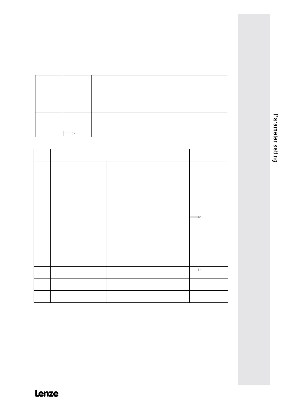 Code table | Lenze 9228E User Manual | Page 65 / 84