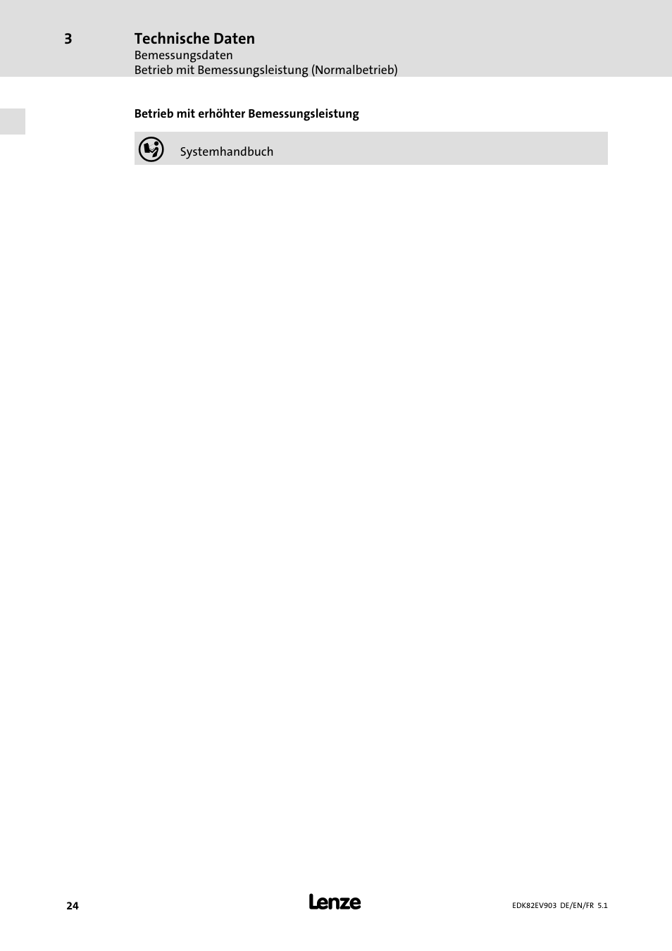 Lenze E82EV 8200 vector 15kW-90kW User Manual | Page 24 / 288