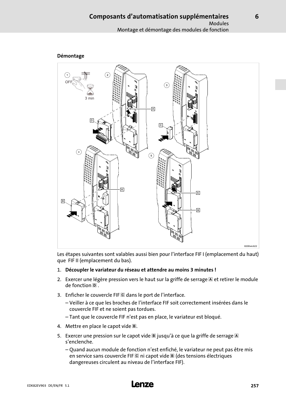 Composants d’automatisation supplémentaires | Lenze E82EV 8200 vector 15kW-90kW User Manual | Page 257 / 288