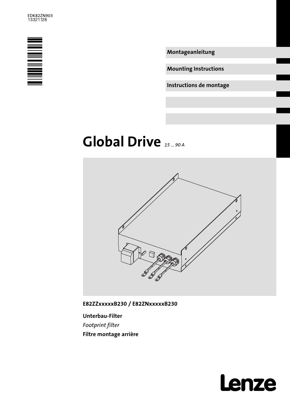 Lenze E82ZN User Manual | 58 pages