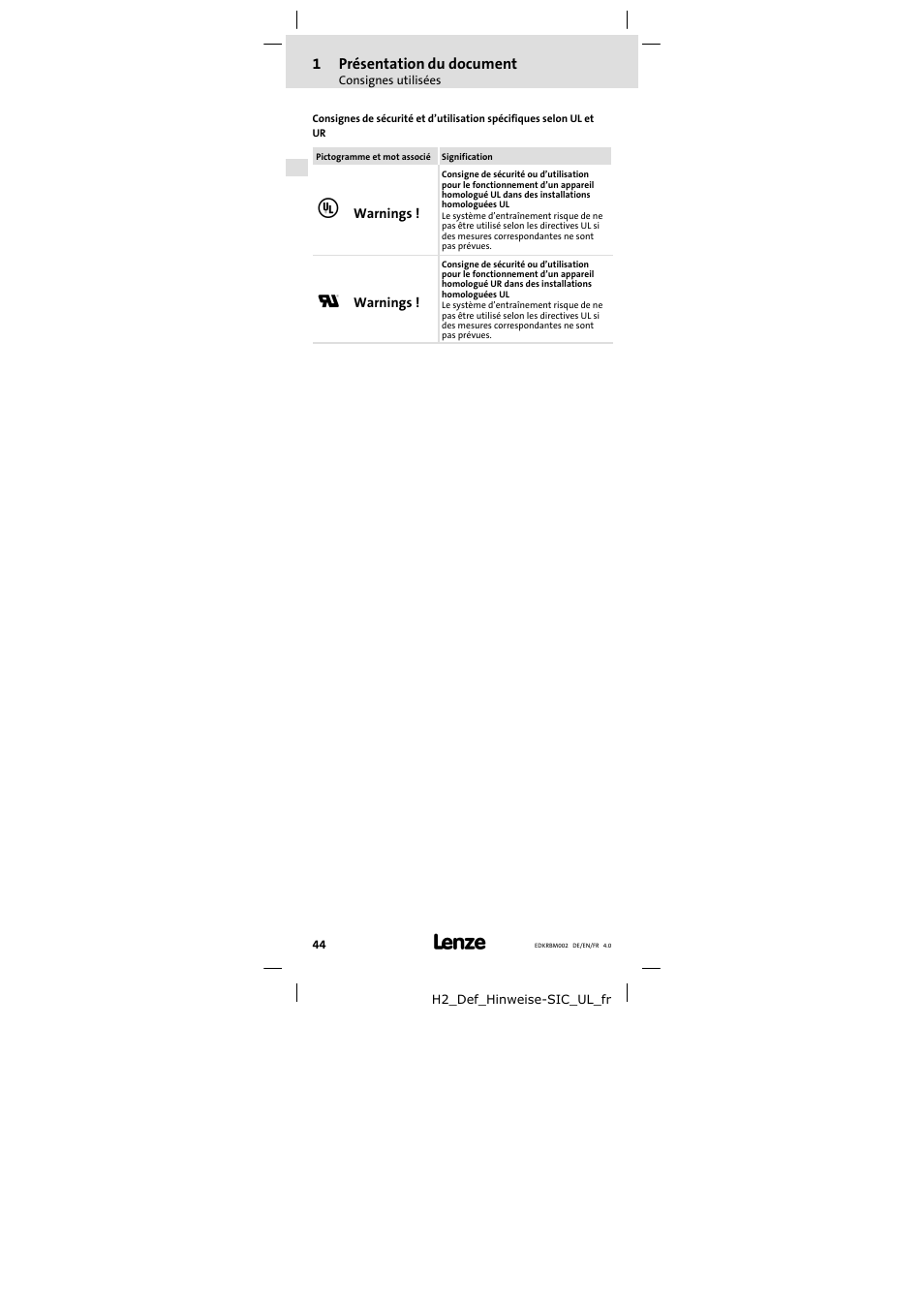 Lenze ERBM100R035W User Manual | Page 44 / 60