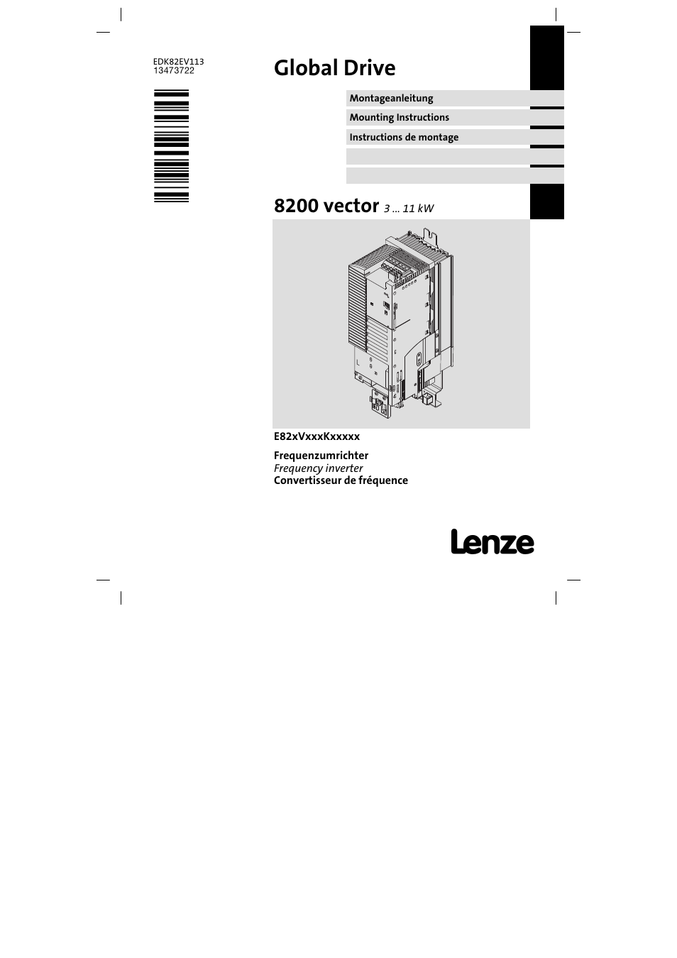 Lenze E82EV 8200 User Manual | 246 pages