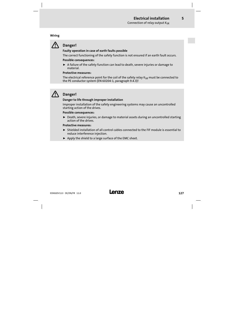 Lenze E82EV 8200 User Manual | Page 127 / 246