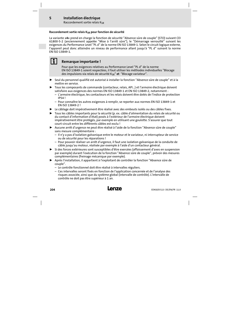 Lenze E82EV 8200 User Manual | Page 204 / 246