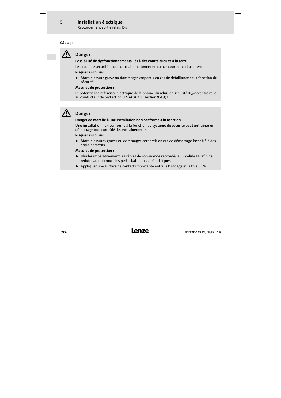 Lenze E82EV 8200 User Manual | Page 206 / 246
